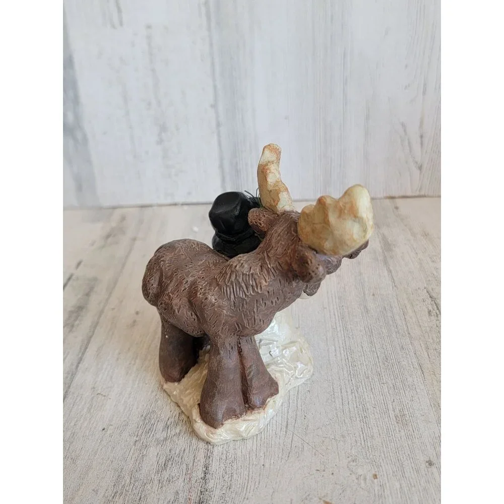 Woodland moose vintage snowman Home decor‎ figure bird